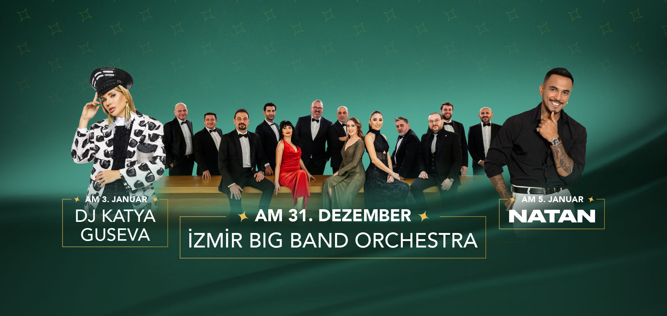 Ela Excellence Belek Silvester 2026 – Izmir Big Band, DJ Katya Guseva Und Natan