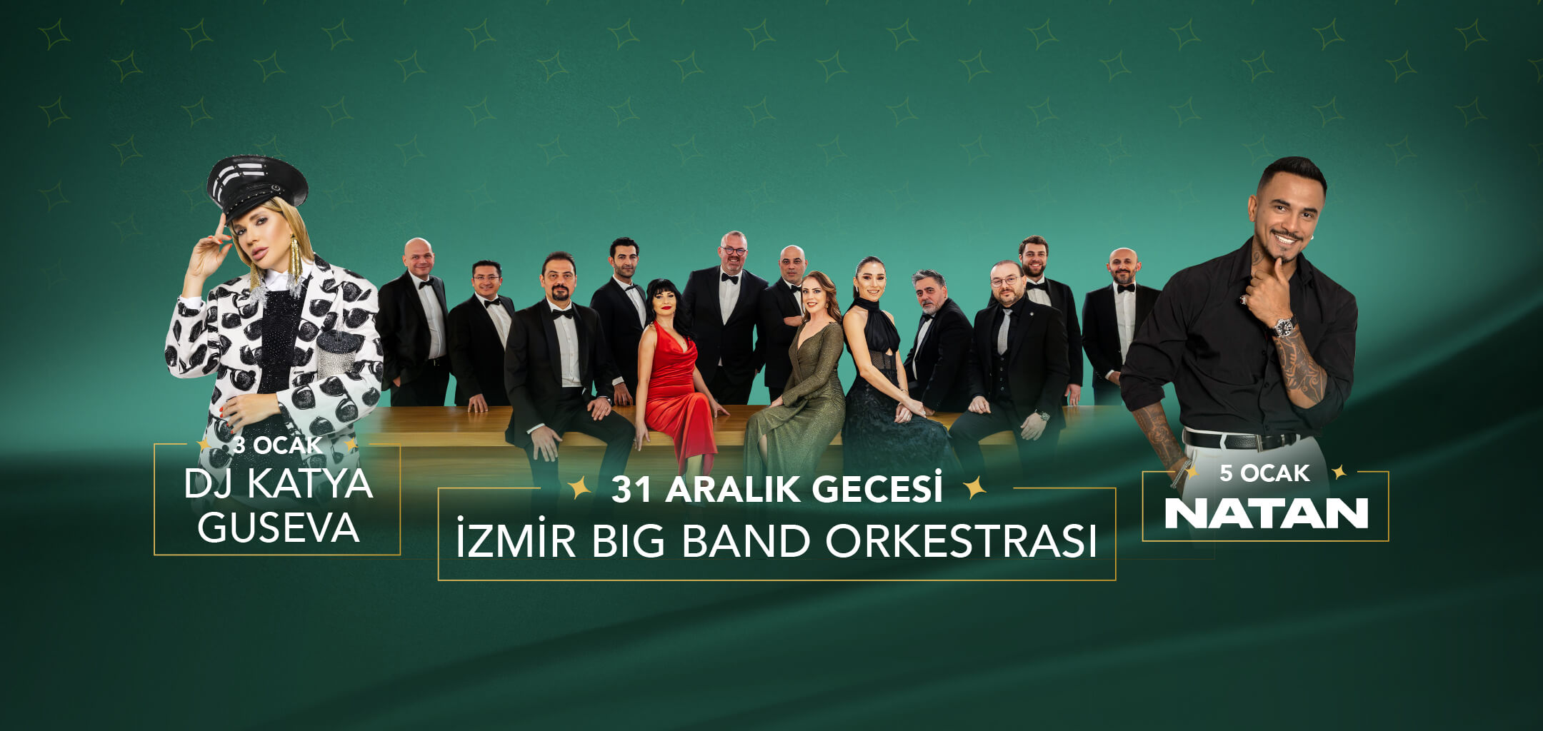 Ela Excellence Belek Yeni Yıl 2026 – İzmir Big Band, DJ Katya Guseva Ve Natan